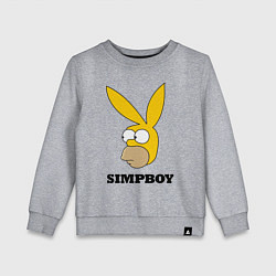 Свитшот хлопковый детский Simpboy - rabbit Homer, цвет: меланж