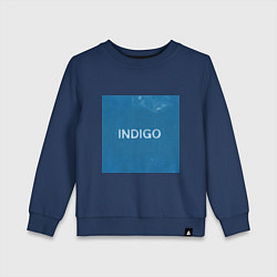 Свитшот хлопковый детский Indigo, цвет: тёмно-синий