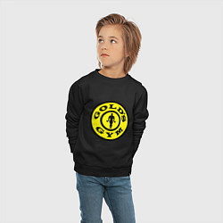 Свитшот хлопковый детский Golds GYM, цвет: черный — фото 2