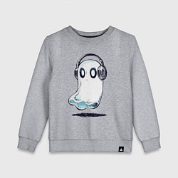 Детский свитшот Прикольный призрак в наушниках