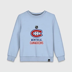 Свитшот хлопковый детский Монреаль Канадиенс - НХЛ, цвет: мягкое небо