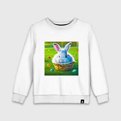 Детский свитшот Милый кролик в корзинке