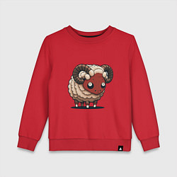 Детский свитшот Сюрреалистичный, кудрявый баран