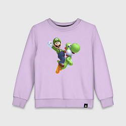 Детский свитшот Луиджи на Йоши