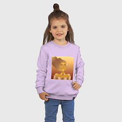 Свитшот хлопковый детский Golden girl, цвет: лаванда — фото 2