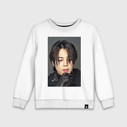 Свитшот хлопковый детский Handsome Jimin, цвет: белый