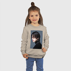 Свитшот хлопковый детский Dark side Jimin, цвет: миндальный — фото 2