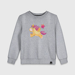 Детский свитшот Единорог с шариком в виде сердечка