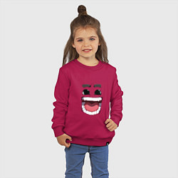 Свитшот хлопковый детский Funny smile, цвет: маджента — фото 2