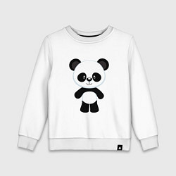 Свитшот хлопковый детский Панда милашка, цвет: белый