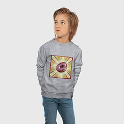 Свитшот хлопковый детский Пончик в стиле поп-арт, цвет: меланж — фото 2