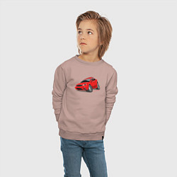 Свитшот хлопковый детский Злой Форд Мондео, цвет: пыльно-розовый — фото 2