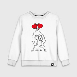 Детский свитшот Влюбленные с шариками