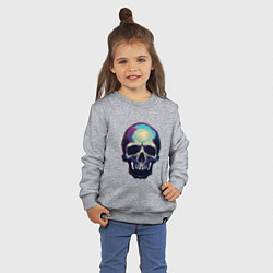 Свитшот хлопковый детский Граффити череп, цвет: меланж — фото 2