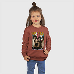 Свитшот хлопковый детский Queen винтаж, цвет: кирпичный — фото 2