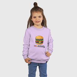 Свитшот хлопковый детский VAGburger tyres, цвет: лаванда — фото 2