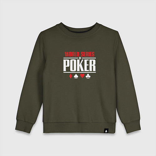 Детский свитшот Мировая серия покера / Хаки – фото 1