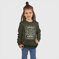 Свитшот хлопковый детский Motorhead в стиле Jack Daniels, цвет: хаки — фото 2