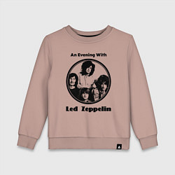 Свитшот хлопковый детский Led Zeppelin retro, цвет: пыльно-розовый