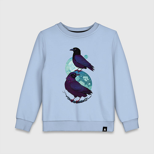 Детский свитшот Фиолетовые вороны / Мягкое небо – фото 1