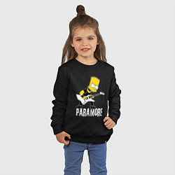 Свитшот хлопковый детский Paramore Барт Симпсон рокер, цвет: черный — фото 2