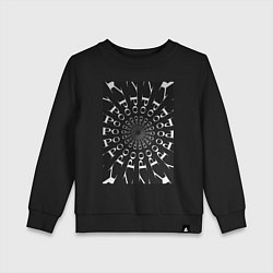 Свитшот хлопковый детский Crazy Typo, цвет: черный