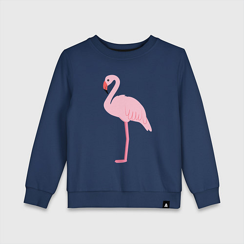Детский свитшот Фламинго розовый / Тёмно-синий – фото 1