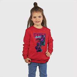 Свитшот хлопковый детский Кибер Скейтборд, цвет: красный — фото 2