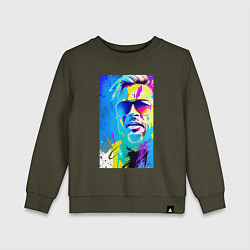 Детский свитшот Brad Pitt - sketch - pop art