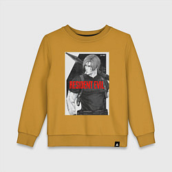 Свитшот хлопковый детский Леон с базукой - Resident, цвет: горчичный