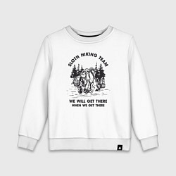 Детский свитшот Поход ленивый с ленивцем