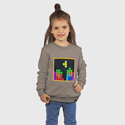 Свитшот хлопковый детский Tetris, цвет: утренний латте — фото 2