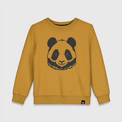 Свитшот хлопковый детский Панда бамбуковый медведь, цвет: горчичный