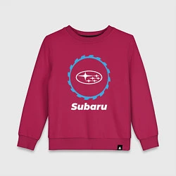 Свитшот хлопковый детский Subaru в стиле Top Gear, цвет: маджента