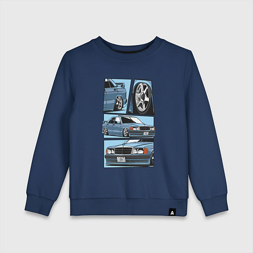 Детский свитшот Mercedes-Benz 190E V1 / Тёмно-синий – фото 1