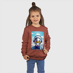 Свитшот хлопковый детский Чувак с вольфрамовой планеты, цвет: кирпичный — фото 2