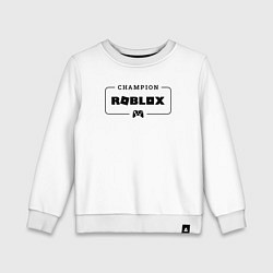 Свитшот хлопковый детский Roblox gaming champion: рамка с лого и джойстиком, цвет: белый