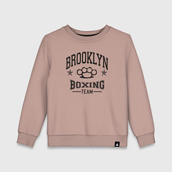 Свитшот хлопковый детский Brooklyn boxing, цвет: пыльно-розовый