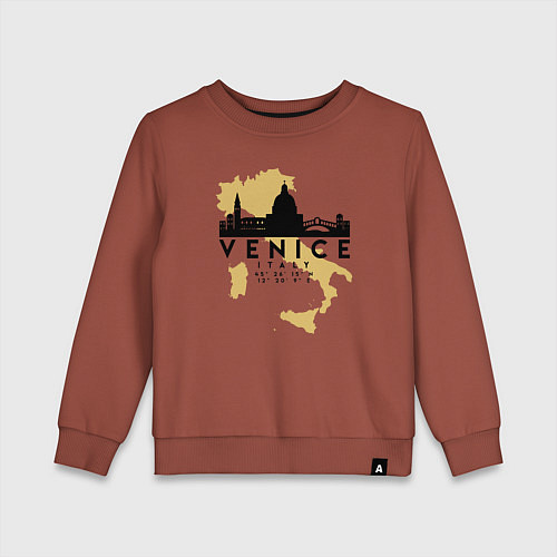 Детский свитшот Итальянская Венеция / Кирпичный – фото 1