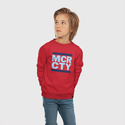 Свитшот хлопковый детский Run Manchester city, цвет: красный — фото 2