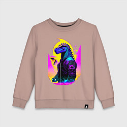 Детский свитшот Cool dinosaur - cyberpunk - neural network
