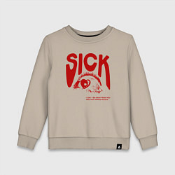 Детский свитшот Sick i cant away from you red
