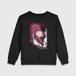 Свитшот хлопковый детский Кафка за стеклом, цвет: черный