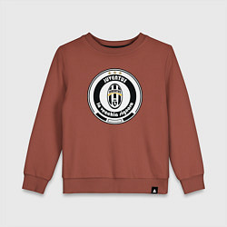 Свитшот хлопковый детский Juventus club, цвет: кирпичный