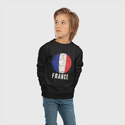 Свитшот хлопковый детский Футбол Франции, цвет: черный — фото 2
