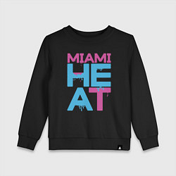 Свитшот хлопковый детский Miami Heat style, цвет: черный