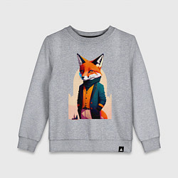 Детский свитшот Лис-модник - нейросеть