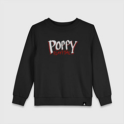 Свитшот хлопковый детский Poppy Playtime лого, цвет: черный