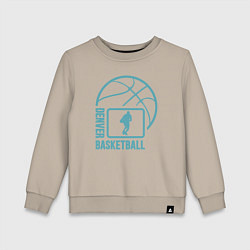 Свитшот хлопковый детский Denver basket, цвет: миндальный