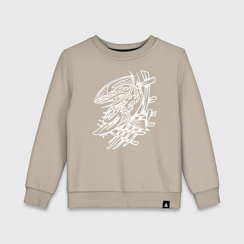 Детский свитшот Белый осётр / Миндальный – фото 1